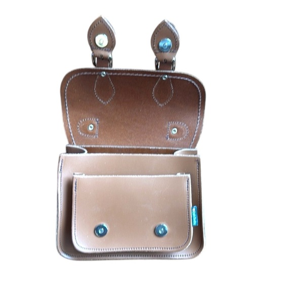 New Zatchels Handmade Leather Micro Satchel Crossbody Shoulder Bag Chestnut Tan - Picture 8 of 13